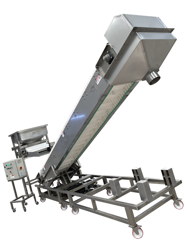 Hydraulic Lifter Feeding Conveyor