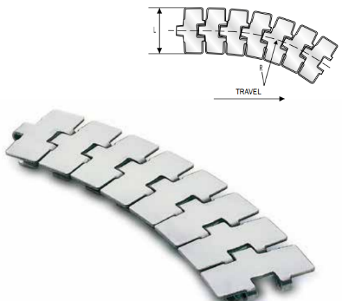 SS Side Flexing Chain Belt W114.3mm