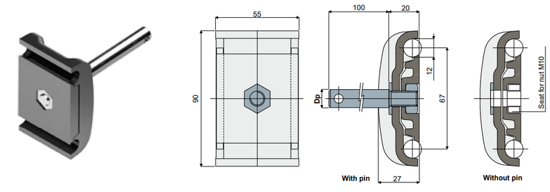 Guide Rail Clamp (For Double Round Rails)