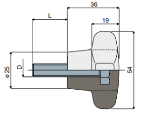 Knob For Bracket (Reinforced Type With Bolt)
